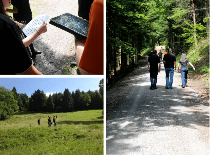 Das Teambuilding Geocaching ist ein besonderes Outdoor Event: Das Team muss in Mannschaften Rätsel entlang eines Parcours lösen. bei der GPS-Schnitzeljagd geht es im wahrsten Sinne des Wortes über Stock und Stein.
